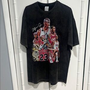 Black Jordan Graphic T-Shirt with Basketball Print. Excellent Condition.,